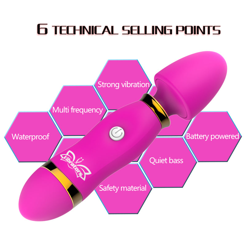 High-Frequency Mini AV Stick with 12 Vibration Modes